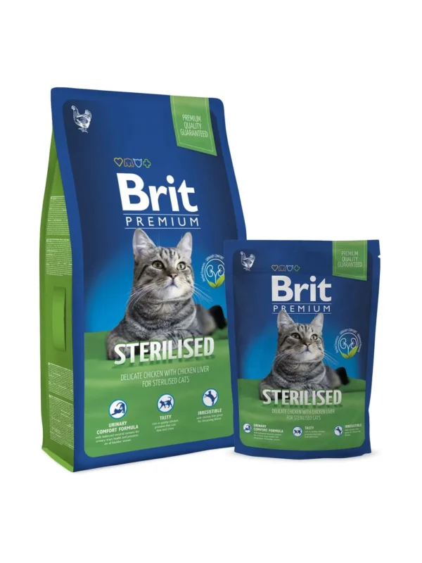 Brit Premium Cat Sterilised - Суха храна с пилешко месо за кастрирани котки
