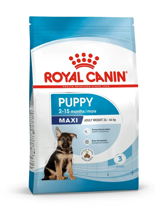 Royal Canin Maxi Puppy - Суха храна за подрастващи кучета от едри породи, 26-44 кг., до 15 месеца