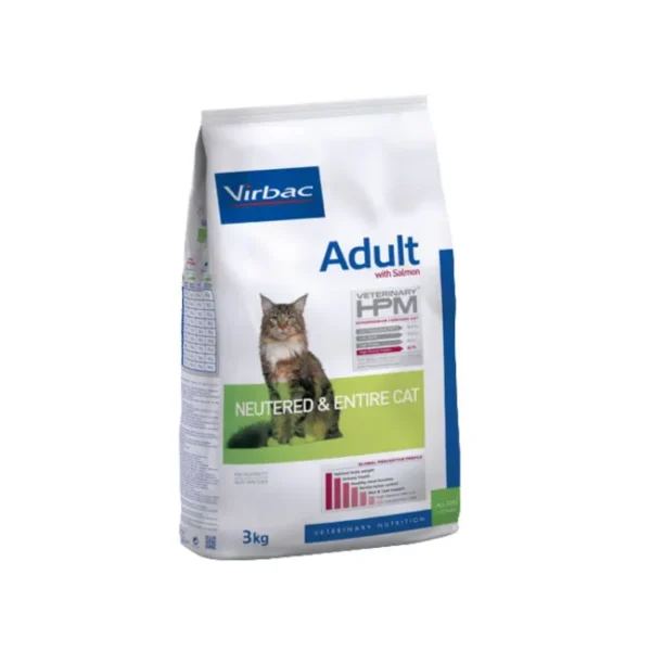 Virbac Adult with Salmon Neutered Cat - Пълноценна храна със сьомга, за кастрирани котки над 12 месечна възраст